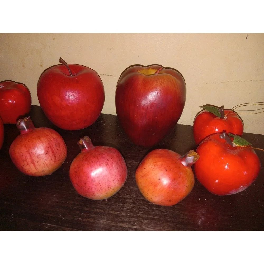 Artificial Faux Realistic Apples Lot Of‎ 10 Fake Fruit Table Home Decor Fall